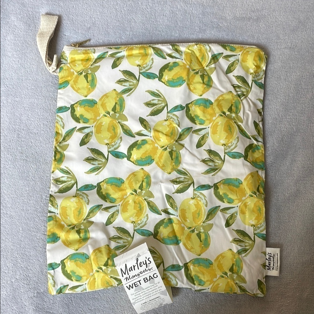 NEW Marley's Monsters Lemon Print Wet Bag